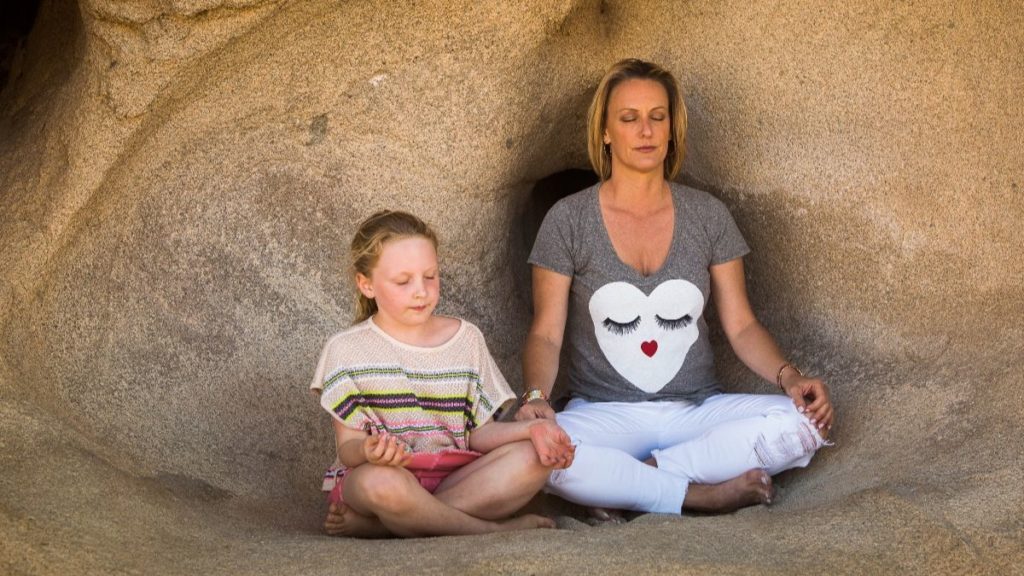 Elizabeth and Chloe Meditate