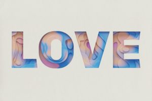 LOVE in colorful letters