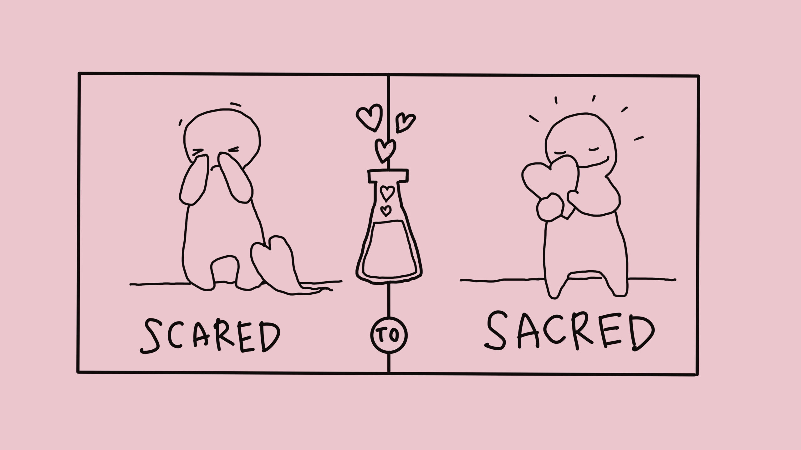 scared to sacred illustration