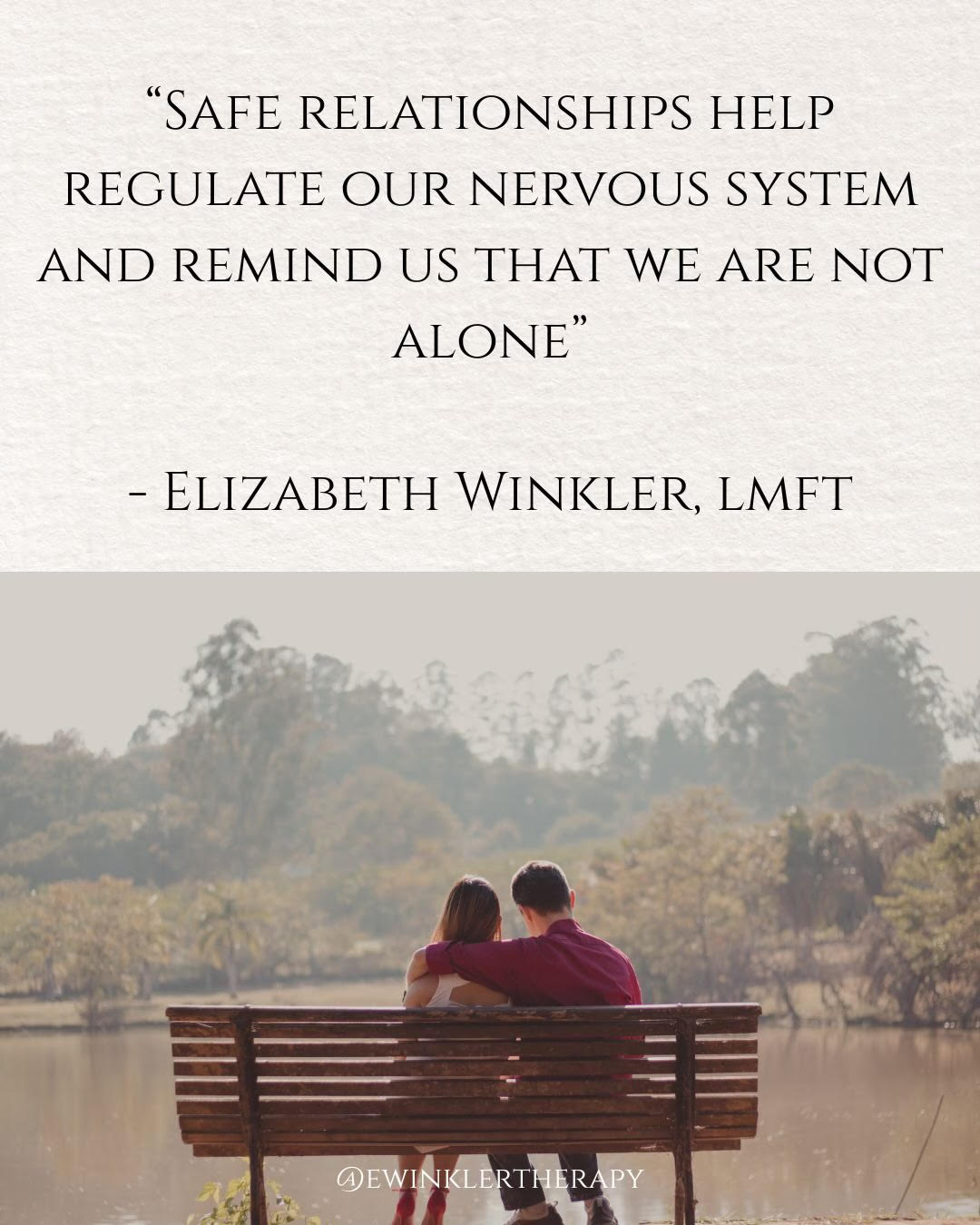 6 Pillars of Mental Health - Connection image with quote