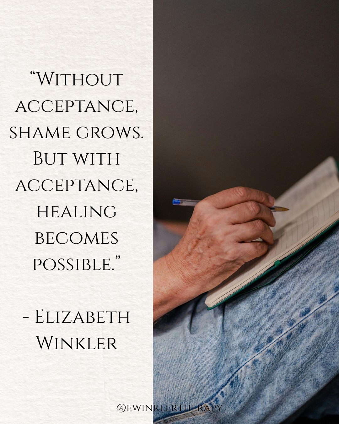 6 Pillars of Mental Health - Acceptance image with quote